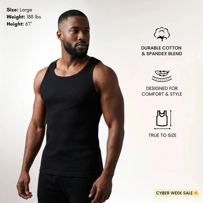 Cotton 340GSM Fitted Tank