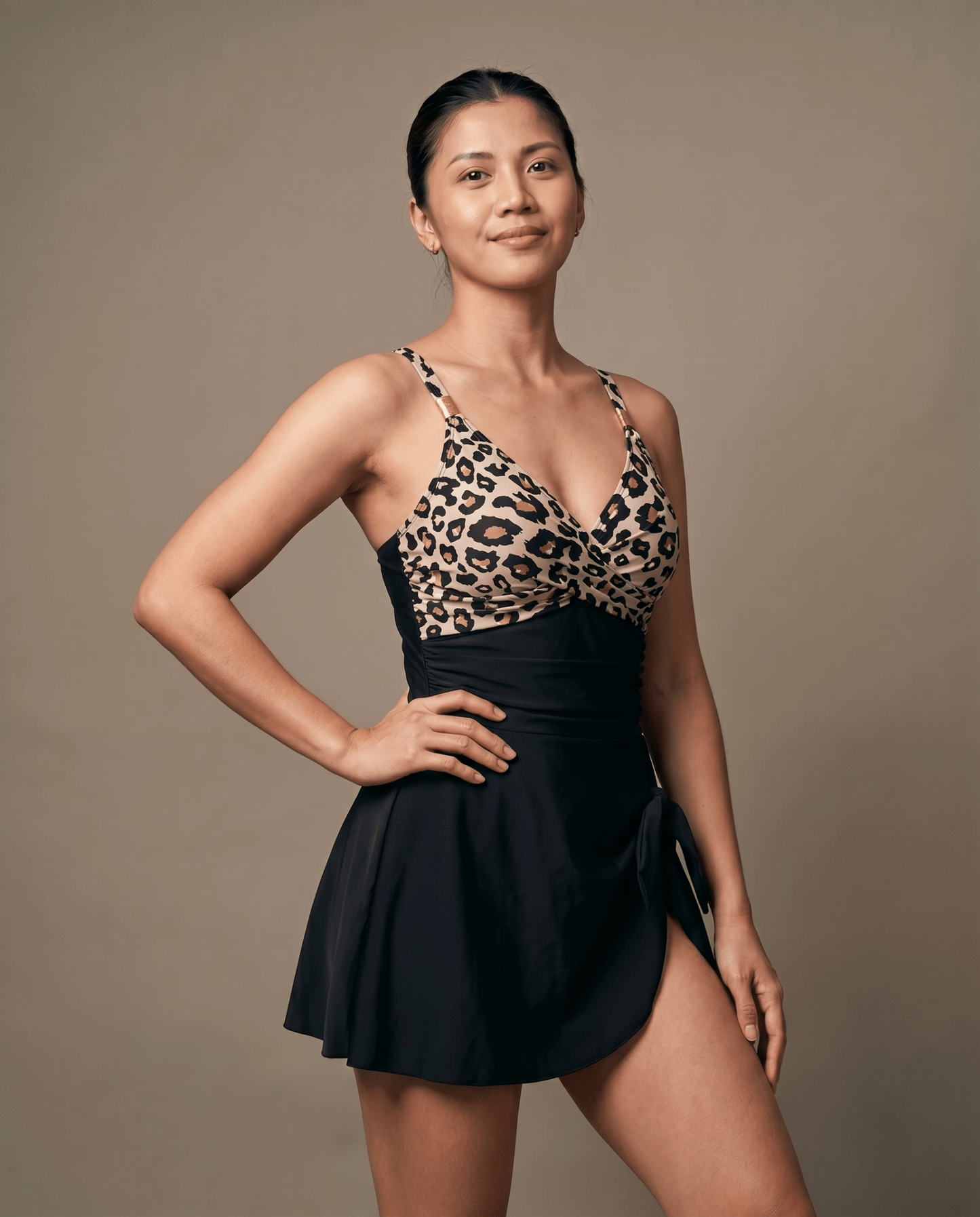 European And American Thick Swimsuit With Shoulder Straps Dress - HXT