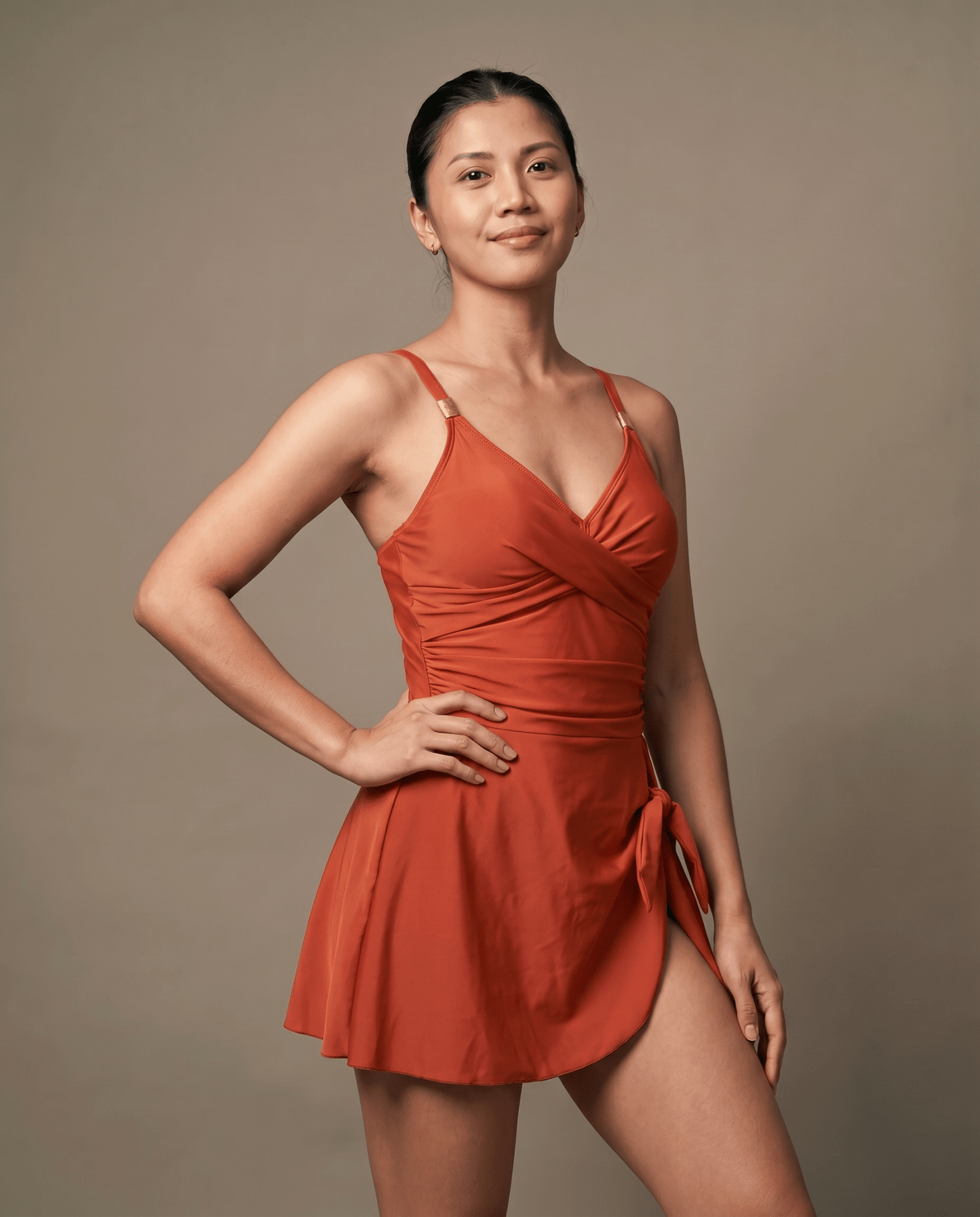 European And American Thick Swimsuit With Shoulder Straps Dress - HXT