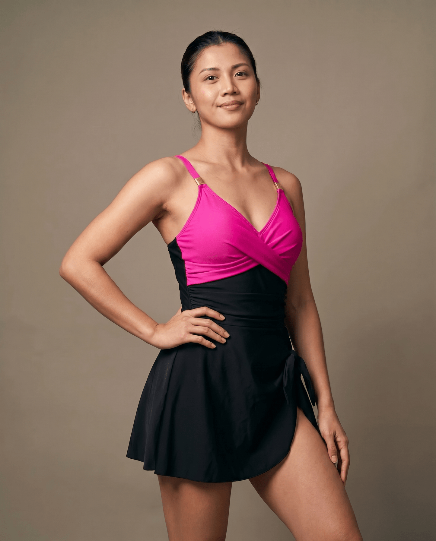 European And American Thick Swimsuit With Shoulder Straps Dress - HXT