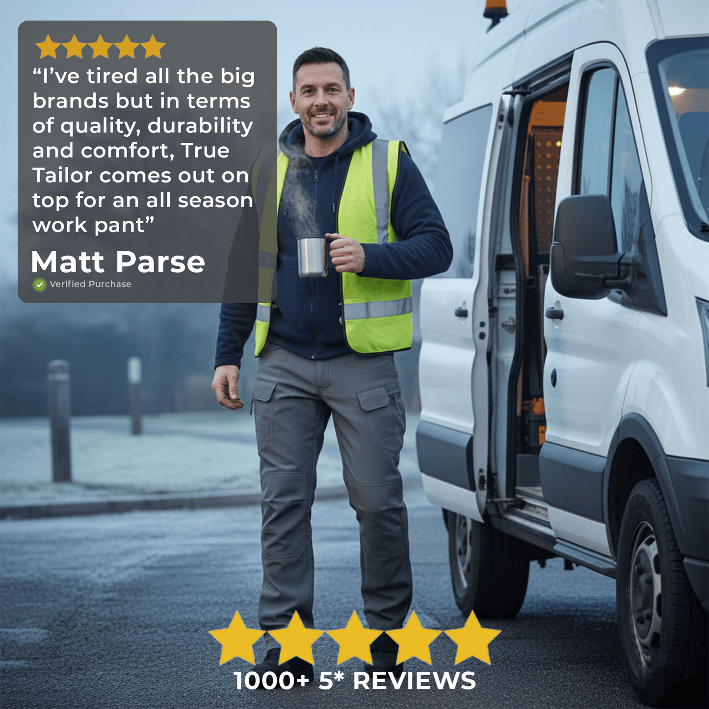 Fleece Lined Waterproof Work Trousers